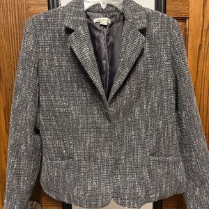 Coldwater Creek Womens Gray Tweed Jacket Size 10